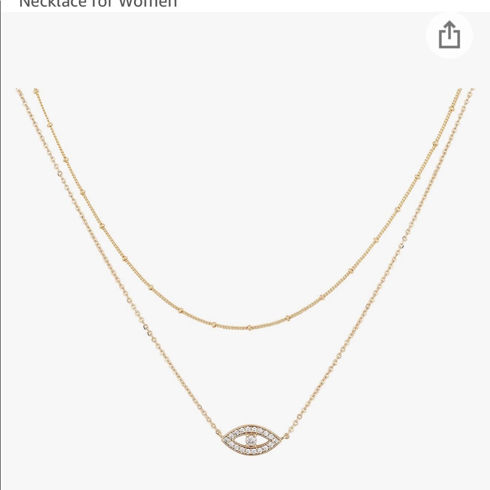 Gold Plated Evil Eye Necklace